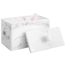 Bouteilles de rangement Bocs de coton Resin Porte-tige avec un pot de cartouche pour coton pour tampons à billes en coton Boîte de rangement de distributeur de maquillage en coton 230217