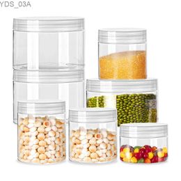 Bouteilles de stockage Pots Pot rond scellé Pot alimentaire en plastique Fruits secs PET Fleur Thé Biscuit Boîte Emballage Cornichons Bouteilles de miel 80 ml 100 ml 120 ml 150 ml 240327