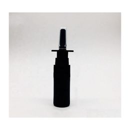 Botellas de almacenamiento Frascos Barco 4pcs 10ml / 0.34oz HDPE Botella de spray nasal negro con bomba de pulverizador Atomizadores vacíos portátiles Cosmetic Makeu DHW4C