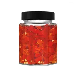 Opslagflessen Sap S Clear Glass Mini Liquor met deksels gember ss voor salade dressings drankjes