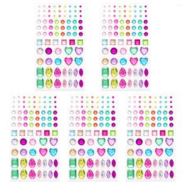 Opslagflessen Kidstickers Rhinestone Sticker Sheets Rhinestones Gemstone Diy Crafts Kids Child Nail