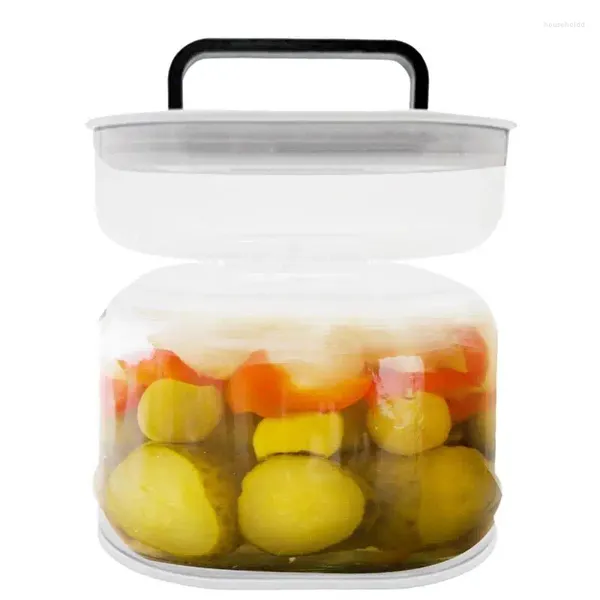 Bouteilles de stockage Kimchi Jar Box Conteneur de cornichon anti-fuite Séparation des aliments domestiques Organisateur de distributeur sec et humide Accessoires de cuisine