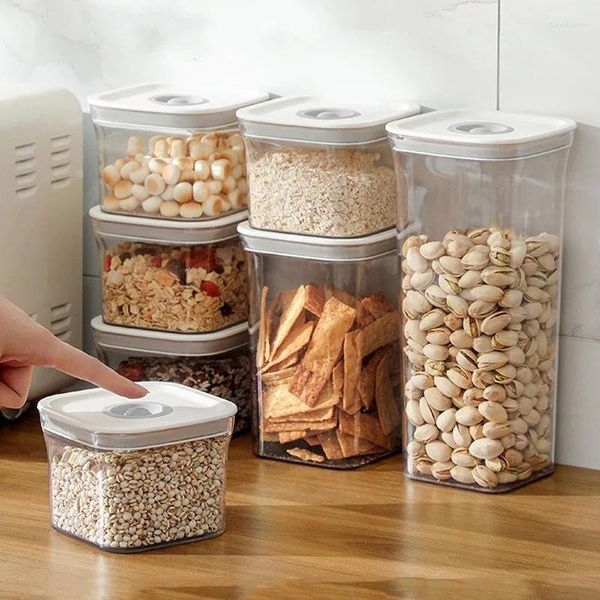 Botellas de almacenamiento Caja de alimentos de cocina Cereal de refrescos de cerdo sellado lata de pasta