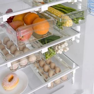 Opslagflessen keuken fruit voedsel ei groentebox lade koelkast multifunctie vers bijhouden plastic heldere koelkast organisator