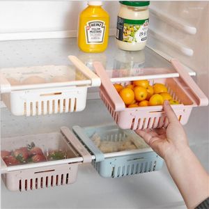 Storage Bottles Kitchen Fruit Organizer Refrigerator Plastic Rack Fridge Freezer Shelf Holder Pull-out Drawer Home Space Saver