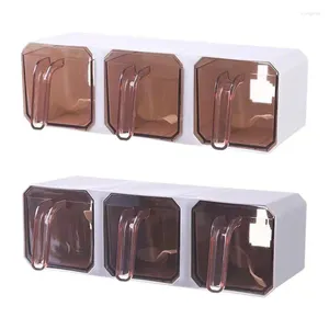 Botellas de almacenamiento Caja de condimento montada en la pared Salt Pepper Spice Rack Jar organizador