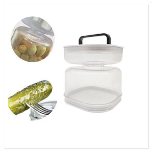 Opslagflessen Keuken Nat en droog scheiden Augurkpot Dispenser Zandloper Plastic container