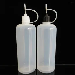 Opslagflessen grote capaciteit e cig e-vloeistof fles 120 ml zachte squeeze met naalddop druppel zal siliconenstopper 2 stoffen/lot