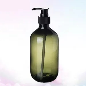 Bouteilles de rangement grande bouteille de shampooing opaque pompe polyvalente goutte à main le distributeur de lotion gratuite (vert) 300 ml