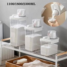 Bouteilles de rangement Dispensateur de détergent à linge avec tasse à mesurer les couvercles d'air1100 / 1800/2300 ml de blanchiment