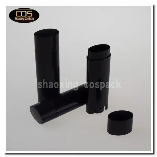 Botellas de almacenamiento LB03-4.5G Forma ovalada con tubos de labios negros vacíos Embalaje de macetas al por mayor