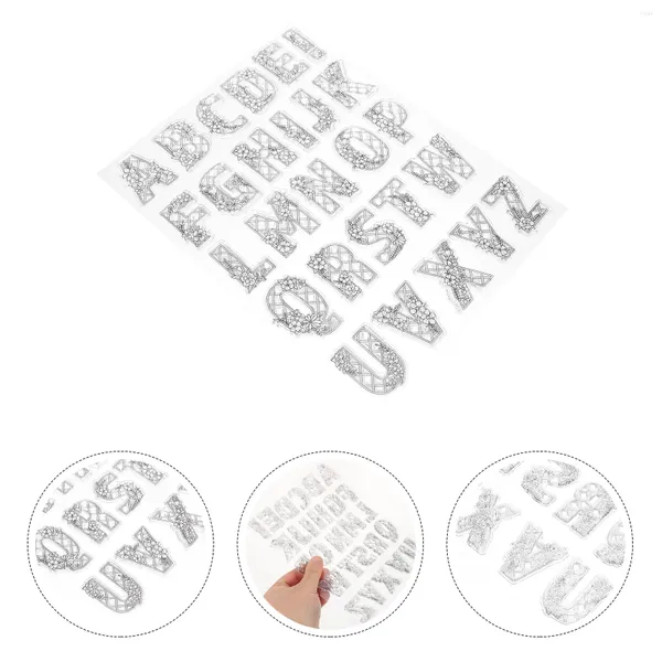 Bouteilles de rangement lettre Scrapbook tampon Silicone tampon Alphabet