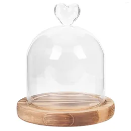 Bottiglie di stoccaggio Love Glass Cover Display Dome Immortal Flower Micro Landscape Confezione regalo Custodia da tavolo Eternal Dustproof