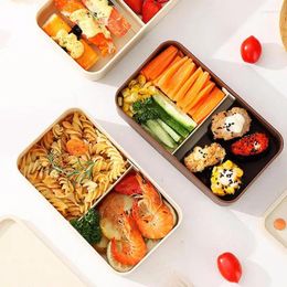 Opslagflessen Lunchbox Set Voor Vrouwen Stapelbaar 2-Lagen Japans Herbruikbaar Met Zak Lepel Vork Eetstokjes