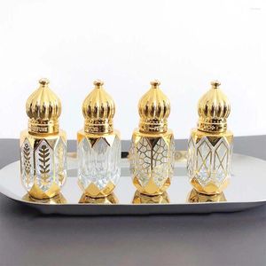 Opslagflessen Luxe stijl gouden roll-on etherische oliefles parfumcontainer navulbaar leeg