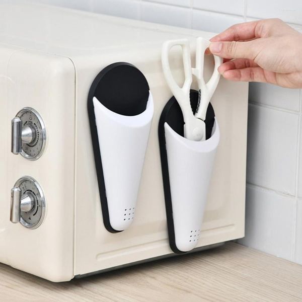 Bouteilles de stockage porte-ciseaux magnétique boîte de réfrigérateur détachable maison cuisine gaine couteau couverture étui de protection pour cisailles réfrigérateur