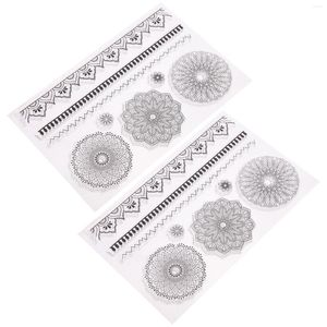 Opslagflessen mandala stempel diy po postzegels klein helder siliconen ambachtelijke bloem thema huishouden retro decor