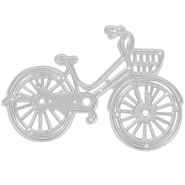 Botellas de almacenamiento Metal DIY Mini Bicicleta Cuchillo de acero al carbono Molde Grabado en relieve Corte Bicicleta Divertido Die Papel de alto carbono Herramientas de flores