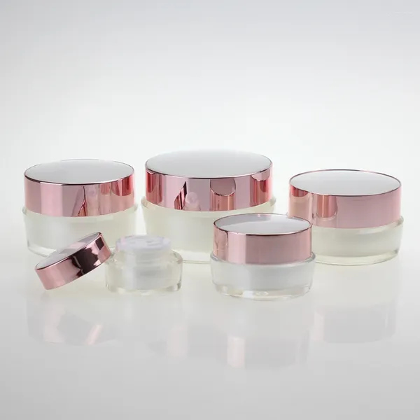 Bouteilles de rangement mini 5g Jar crème acrylique vide rechargeable bouteille en plastique visage de la peau d'emballage