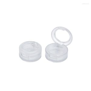 Opslagflessen mini dia.26 mm oogschaduwpalet Frosted Clear cosmetisch poeder Compacte blusher kast lege verpakking 30/50 stks
