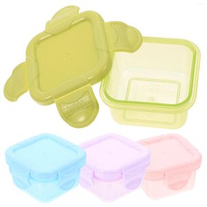 Bouteilles de stockage Mini boîtes de congélation Conteneurs Boîte Dressing Cups Conteneur de sauce Condiment Portable Petits bocaux réutilisables Bidons