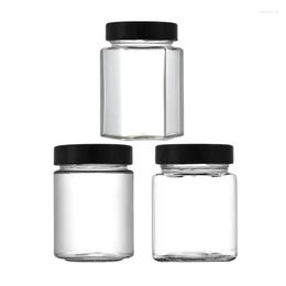 Bouteilles de stockage Mini jus en verre clair pour liqueur avec couvercles vinaigrettes au gingembre SS