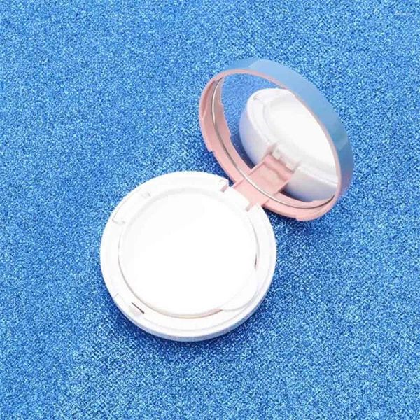Botellas de almacenamiento Mini espejo esponja cojín de aire caja de base DIY recipiente vacío para cosméticos estuche de maquillaje BB Cream