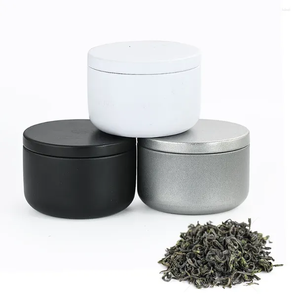 Botellas de almacenamiento Mini contenedor portátil Caja de té sellada Tarro de lata con tapa Fabricación de velas Café Dulce Especias Organizador de joyas