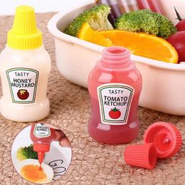 Bouteilles de rangement mini sauce d'assaisonnement bouteille portable de tomate ketchup salade de vinaigrette pour bocaux à lunch bento