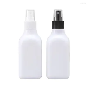 Botellas de almacenamiento Mist Botella de spray Bottle White Square desinfecto Agua 200ml 10 piezas Tóner Contenedor líquido Perfume de plástico