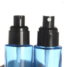 Botellas de almacenamiento Mist Spray/Lotion Pump con botella 60ml Contenedor de vidrio azul