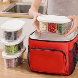 Opslagflessen Moderne voedseldoos Bespaar ruimte Produceerbesparingscontainer BPA-vrij koelkastkoffer Keukenaccessoire