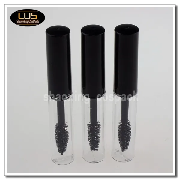 Bouteilles de rangement MT009-3,5 ml de tubes de cils mascara vide 3,5 ml de beauté claire avec pinceau à couvercle noir emballage cosmétique