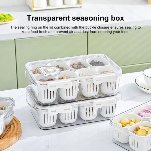 Bouteilles de rangement plusieurs compartiments Organisation alimentaire Conteneur Container Tool Multi-compartiment Spice for Picnic