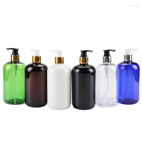 Bouteilles de stockage Multicolore 500ML X 10 Pompe à émulsion pour shampooing Récipients de savon liquide personnalisés avec lotion pour collier en argent doré