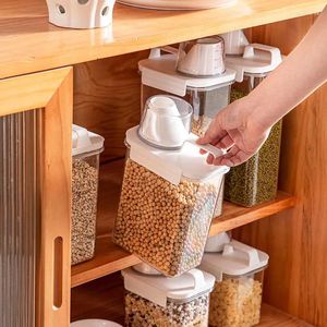 Bouteilles de stockage Réservoir multifonctionnel adapté au stockage de riz et de nouilles à grains divers avec joint étanche à l'humidité et aux insectes