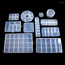 Opslagflessen Nail Art Case Rhinestones Gems Accessoires Transparante plastic lege container voor kralen Organisatorbox