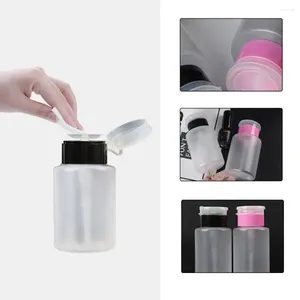 Opslagflessen nagel vloeibare fles mini polish remover alcoholpomp veer drukken lichtgewicht voor vrouw