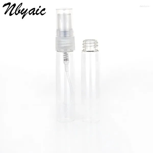Botellas de almacenamiento NBYAIC 50pcs mini de perfume de perfume vidrio vacío cosméticos nebulizador de spray de tóner embotellado 2 ml 3ml 5ml 10ml