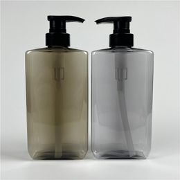 Opslagflessen olijfgrijs 500 ml x 20 lege luxueuze lotionfles shampoo haarconditioner drukpomp pomp dispenser body wash novilable