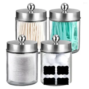 Opslagflessen Organisatorische pot elegante glasset voor badkamer ijdelheid make -up organisator aanrecht apothekers dressoir