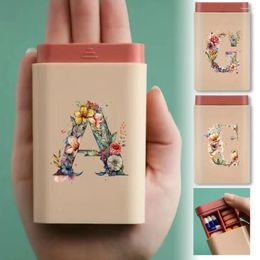 Opslagflessen Organisator Dooshouder Portable Tablet Container Dispenser Case Pocket Travel Floral Letter Patroon