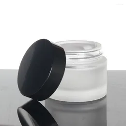 Bouteilles de rangement Verre ovale 20g Frosé Clear Cosmetic Jar Hand Cream Emballage