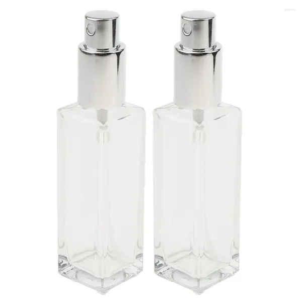 Bouteilles de rangement Pack de 2 verre rechargeable de parfum vide de parfum Todin Atomizer pompe échantillons de pulvérisation