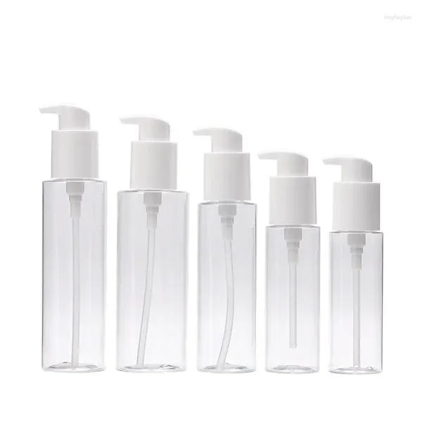 Bouteilles de rangement Emballage Conteneur Clear Plastic Bottle Lotion White Puy Pompe 100ml120ml150ml200ml250ml Shampooing Refipillable 20pieces