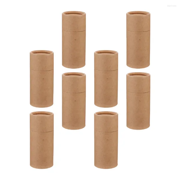 Bouteilles de stockage Boîte en papier Tube Kraft Coffrets cadeaux Tubes d'emballage en carton Cylindre Bouteille vide Emballage Couvercle d'huile Conteneur Rouleaux essentiels