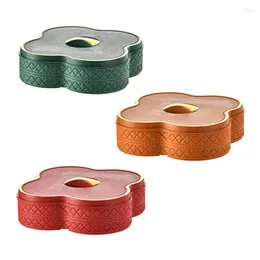 Bouteilles de stockage PE boîte de fruits secs avec couvercle compartiment conteneur fournitures d'artefact pour Restaurant salle à manger décor de Bar