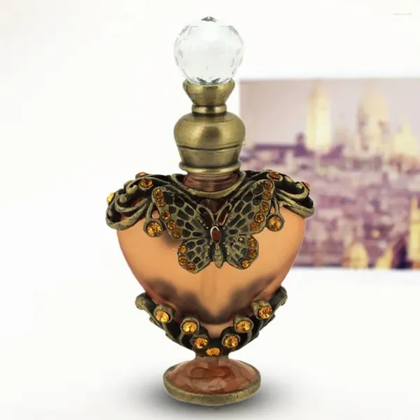 Botellas de almacenamiento Botella de perfume de Medio Oriente en forma de corazón en forma de corazón fácil de transportar que se puede recargar una superficie lisa para el hogar