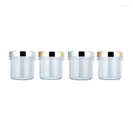 Opslagflessen Pet Dikke Wand Cosmetische containers Clear Cream Pots Goud Zilver deksel 120 g 150 g 200g Plastic Make -up verpakking Bevestiging Bottelfles