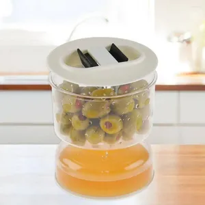 Bouteilles de rangement pot de cornichon organisateur léger portable résistant à la corrosion résistante à la mode de séparation humide sèche olives